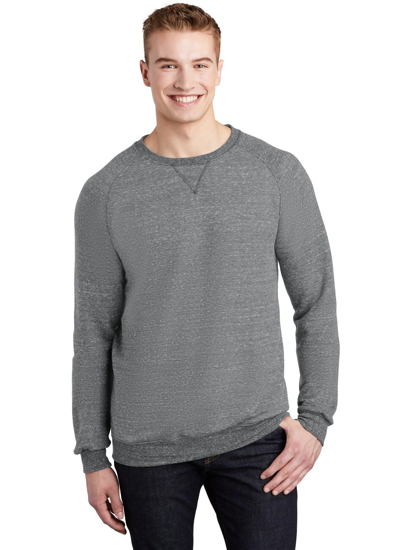 Jerzees Snow Heather French Terry Raglan Crew - The Ultimate Men's Casual Sweatshirt