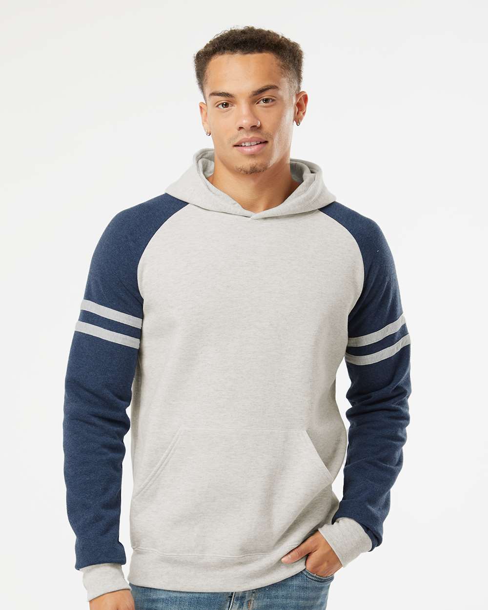 Jerzees Nublend Varsity Colorblocked Raglan Hoodie - A Must - Have Sweatshirt!