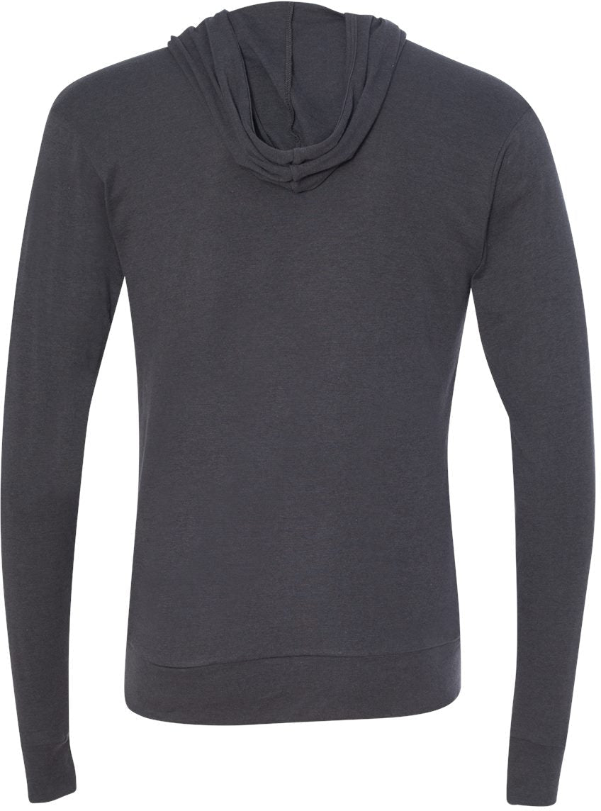 Bella+Canvas Unisex Triblend Lightweight Full-Zip Hooded Long Sleeve Tee - A Must-Have!