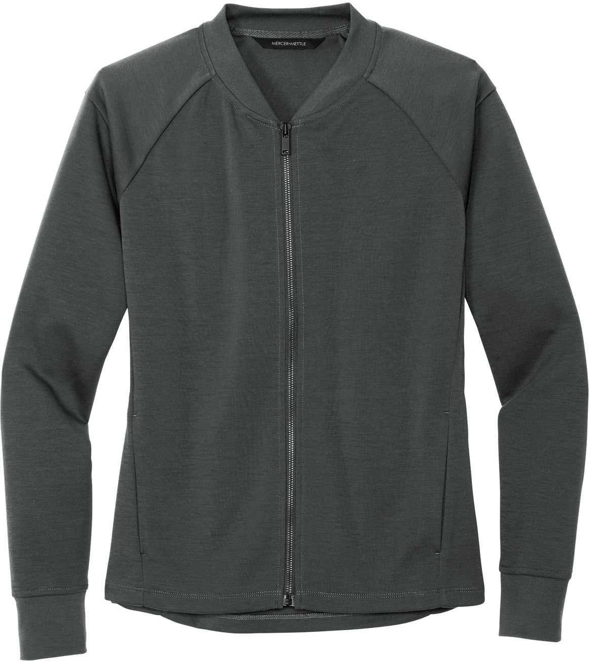 OUTLET - Mercer + Mettle Stylish Ladies Double - Knit Bomber Jacket