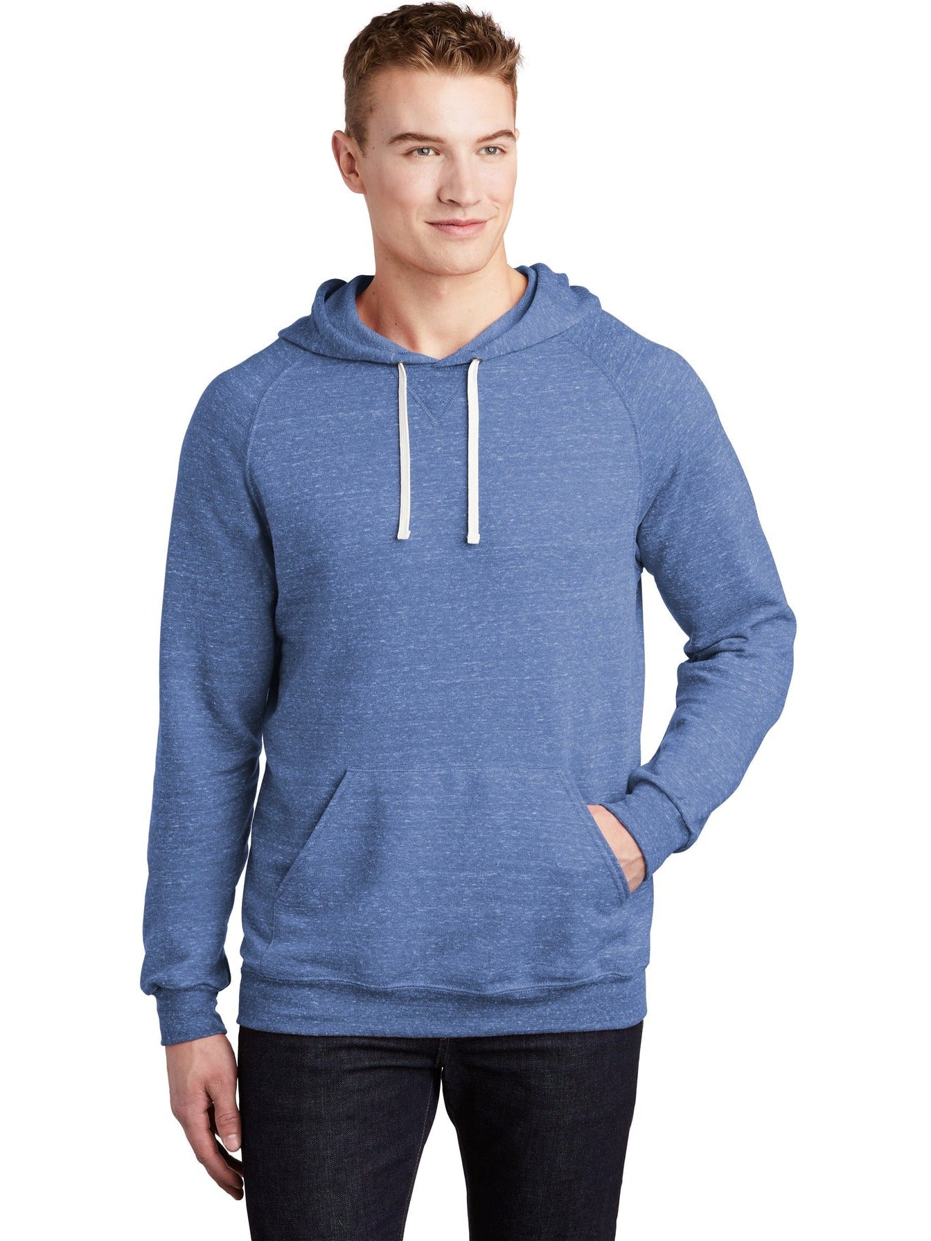 Jerzees Snow Heather French Terry Raglan Hoodie - A Must - Have for Men