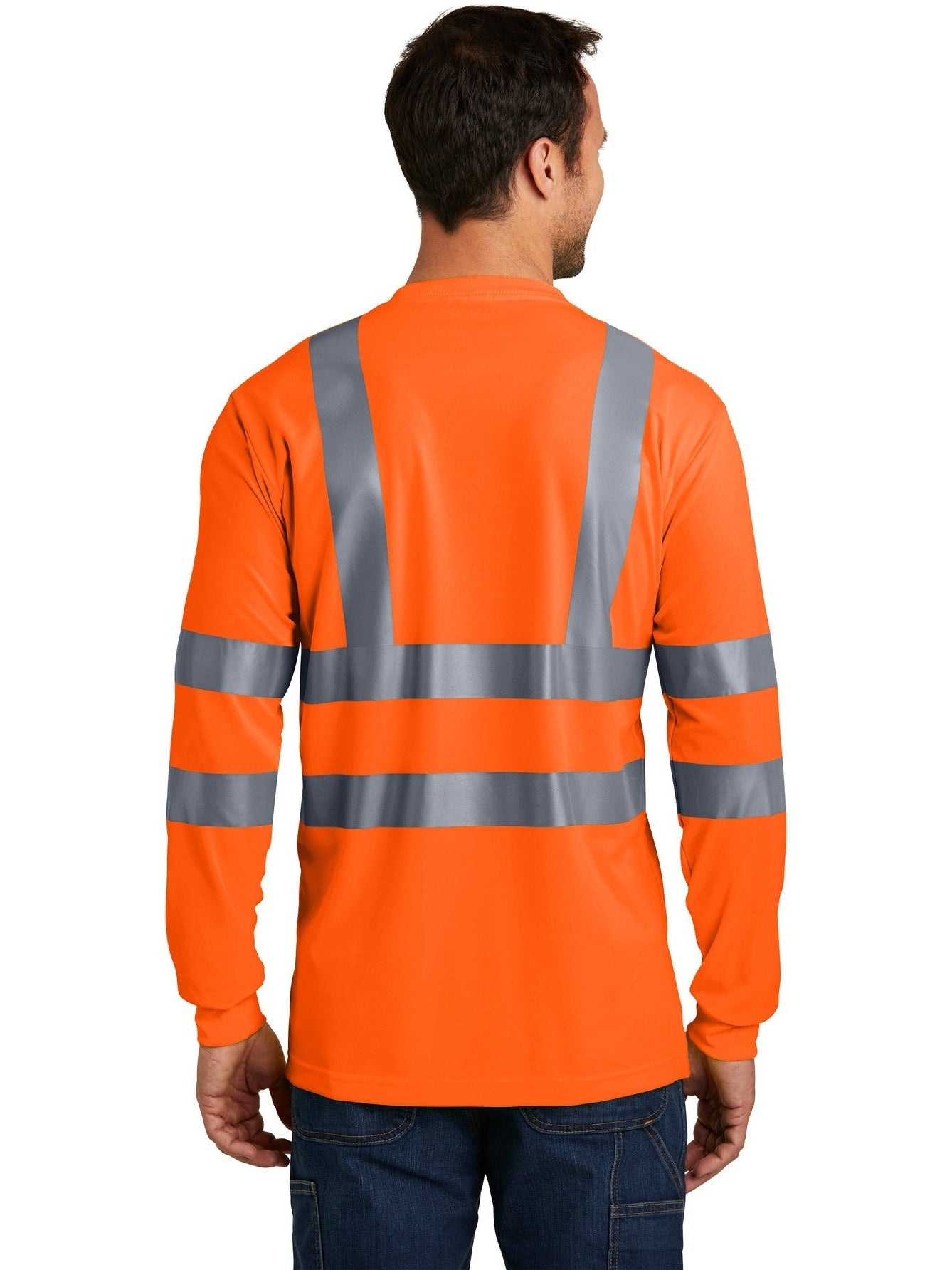 CornerStone ANSI 107 Class 3 Long Sleeve Reflective T-Shirt: Snag-Resistant for High Visibility