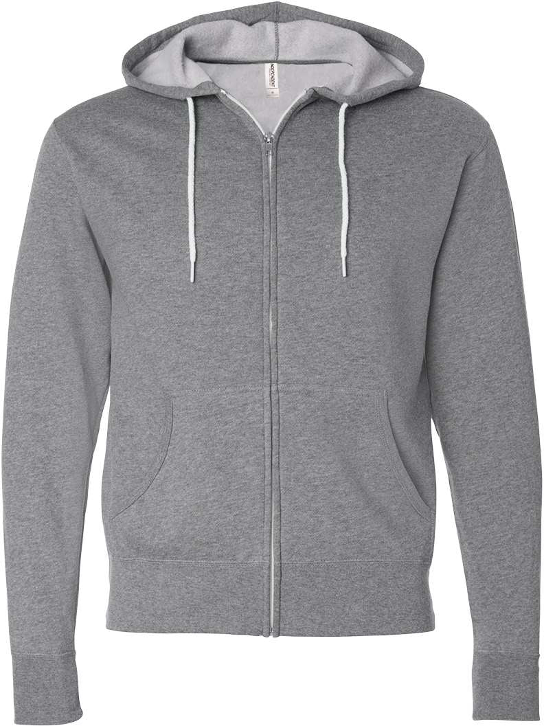 Independent Trading Co. Stylish Lightweight Full-Zip Hooded Sweatshirt
