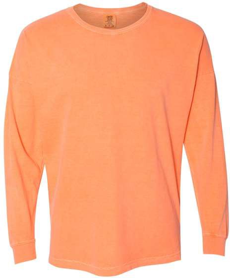 Comfort Colors' Cozy Garment-Dyed Drop-Shoulder Long Sleeve T-Shirt