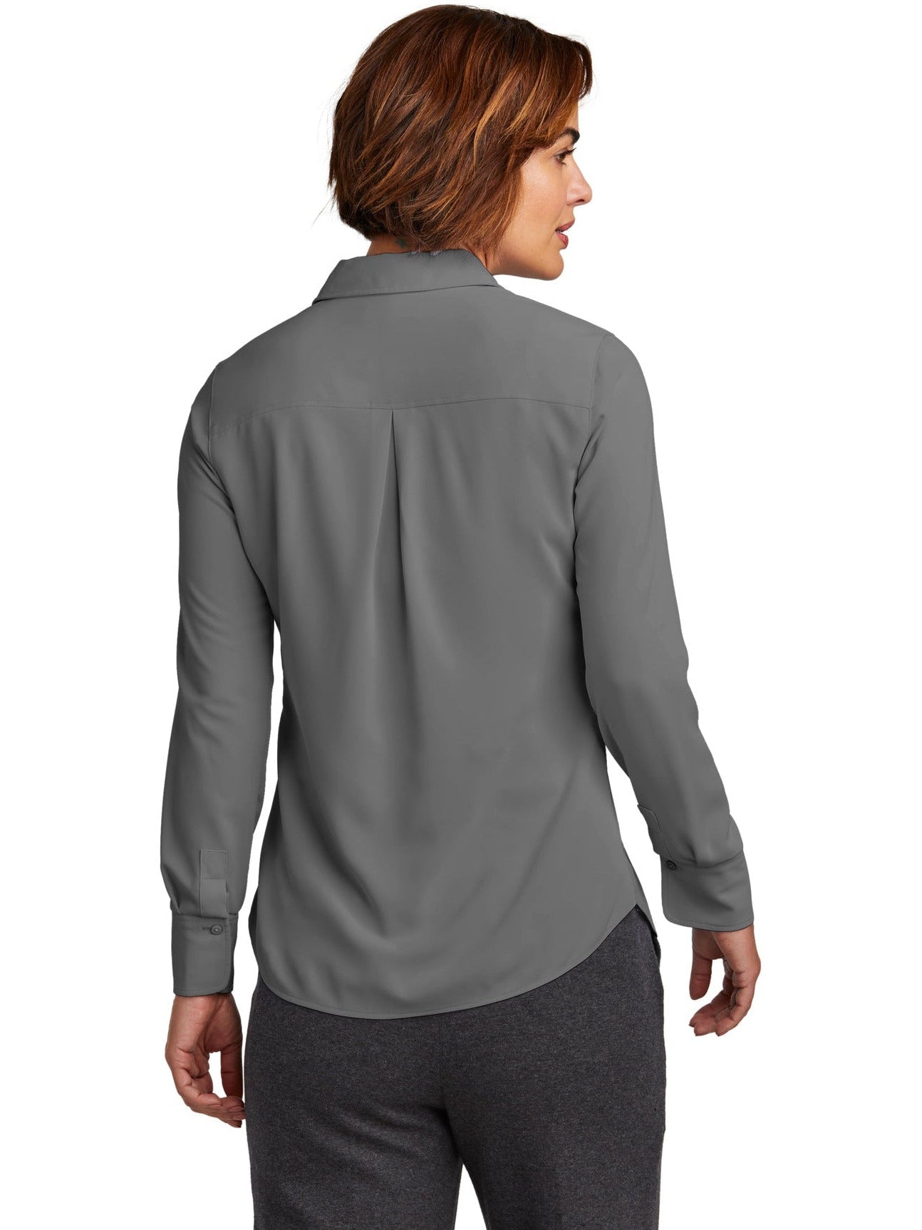 Brooks Brothers Elegant Ladies Full-Button Satin Blouse