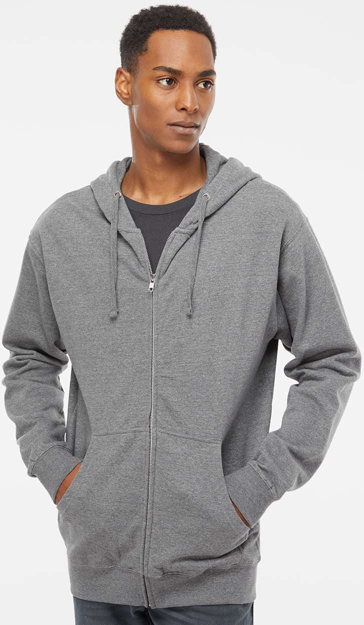 Independent Trading Co. Premium Midweight Full-Zip Hooded Sweatshirt