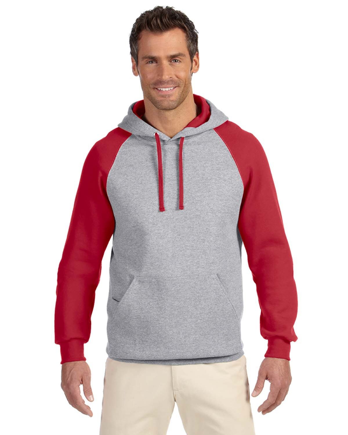 Jerzees NuBlend Colorblock Raglan Pullover Hoodie - The Ultimate Men's Casual Wear