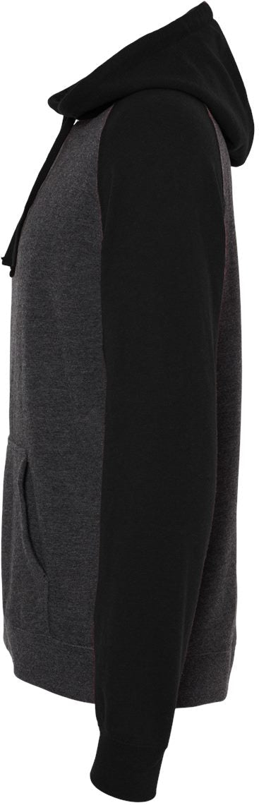 Independent Trading Co. Stylish Raglan Hooded Sweatshirt