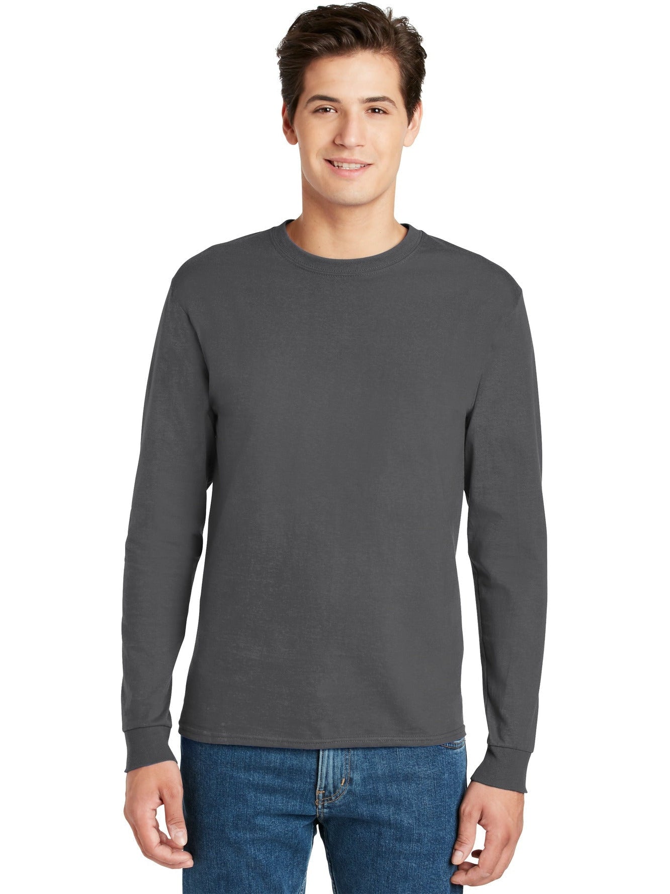 Hanes Authentic 100% Cotton Long Sleeve T-Shirt - Outlet Deal!