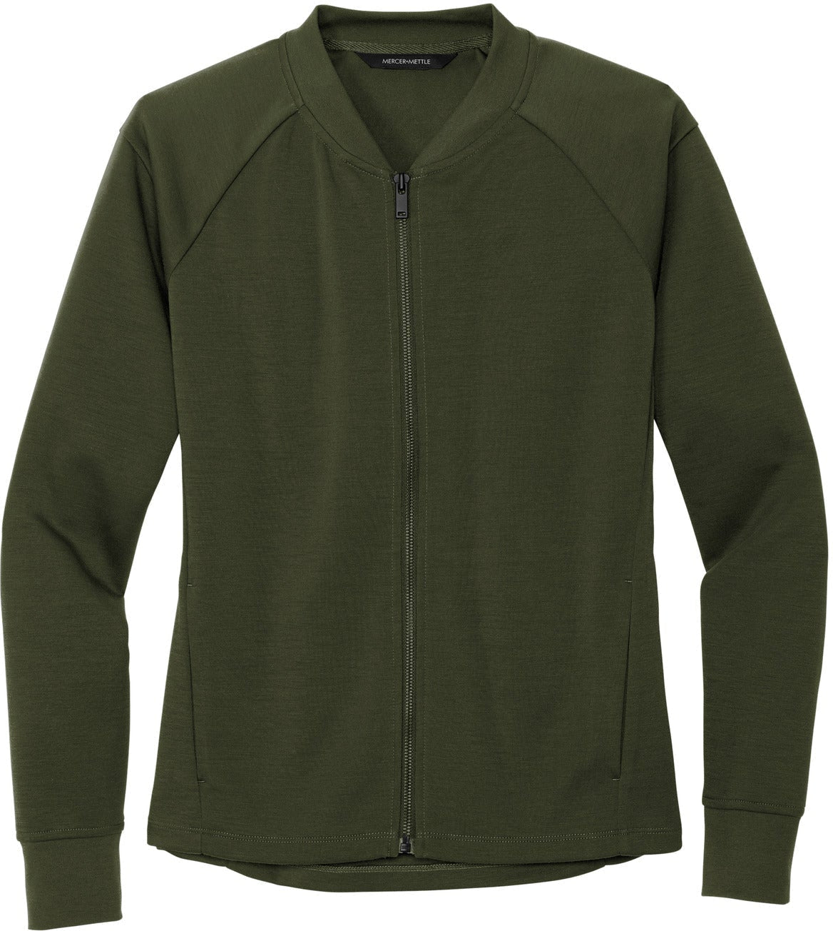 OUTLET - Mercer + Mettle Stylish Ladies Double - Knit Bomber Jacket