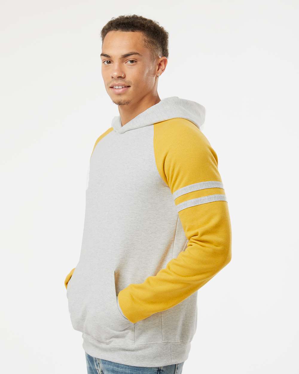 Jerzees Nublend Varsity Colorblocked Raglan Hoodie - A Must - Have Sweatshirt!