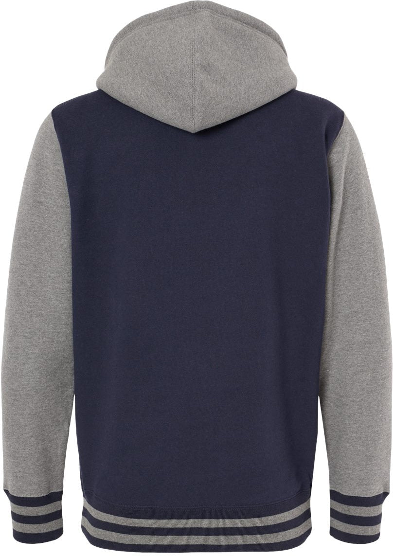 Independent Trading Co. Varsity Stylish Full-Zip Hooded Sweatshirt