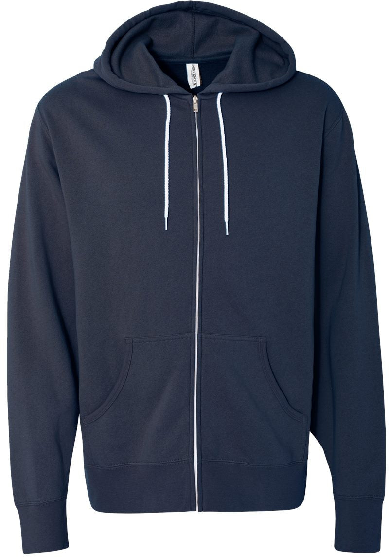 Independent Trading Co. Stylish Lightweight Full-Zip Hooded Sweatshirt