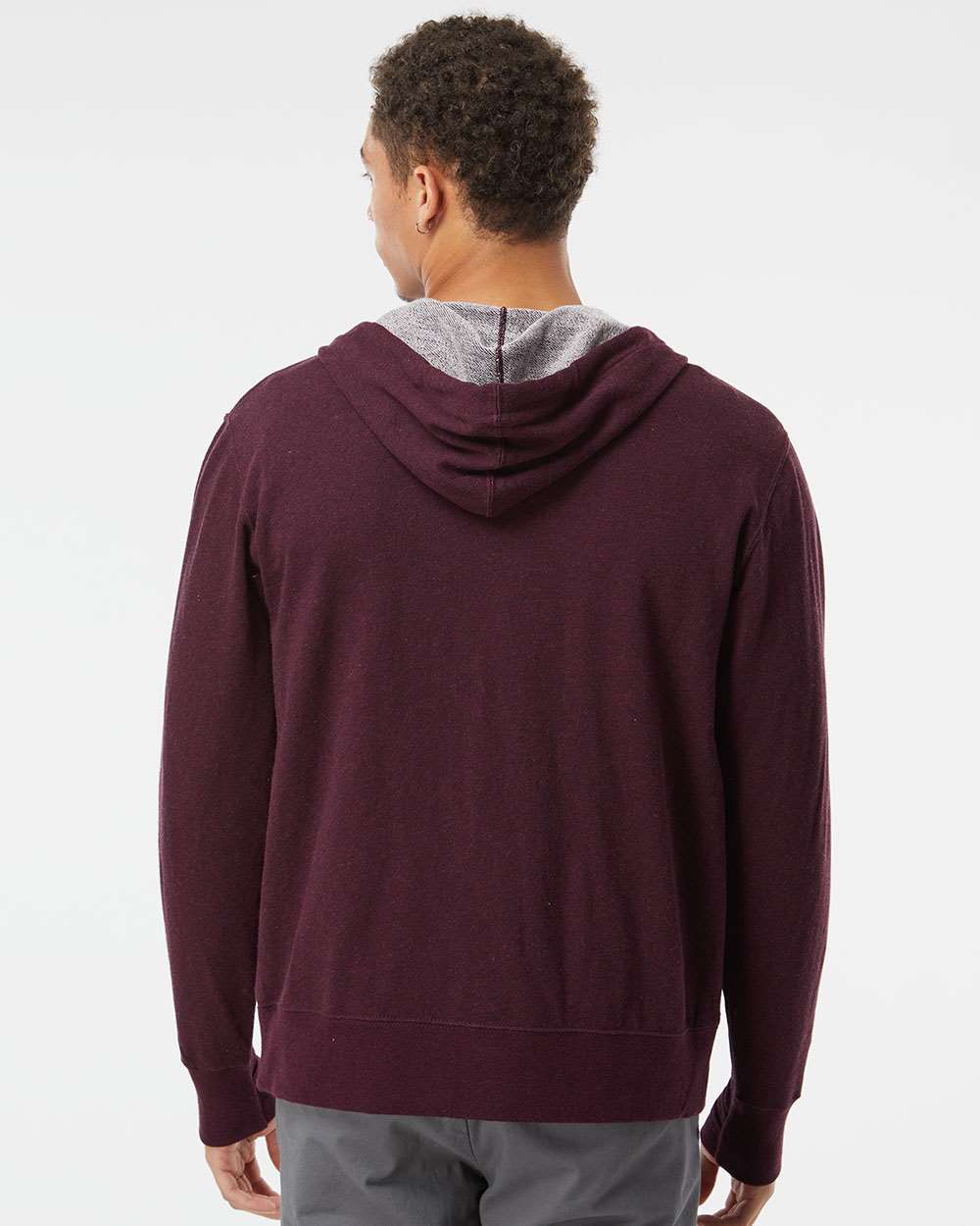 Independent Trading Co. Stylish Heathered French Terry Full-Zip Hooded Sweatshirt