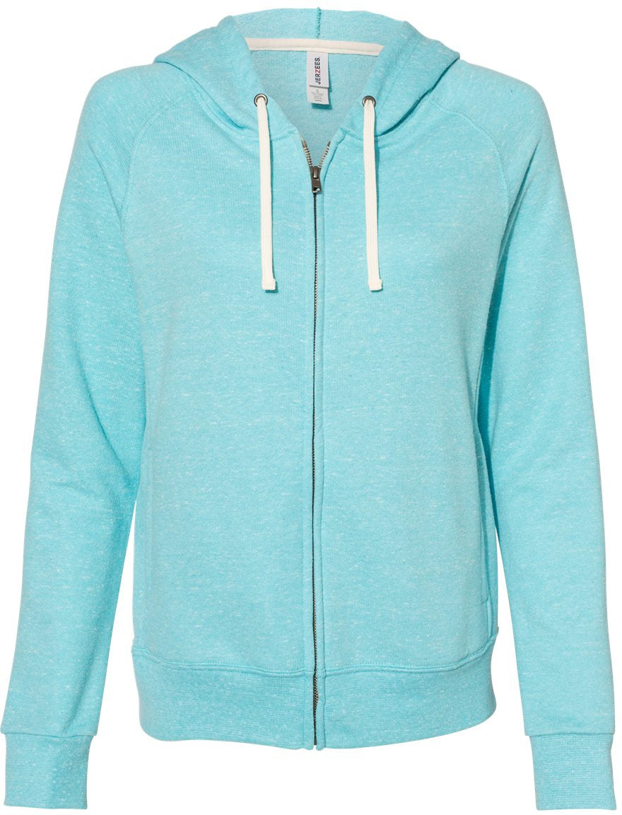 Jerzees Ladies' Snow Heather French Terry Full-Zip Hooded Sweatshirt: A Must-Have Fashion Essential!
