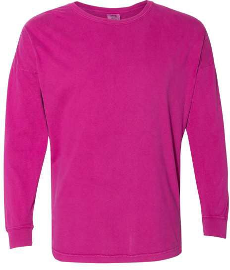 Comfort Colors' Cozy Garment-Dyed Drop-Shoulder Long Sleeve T-Shirt