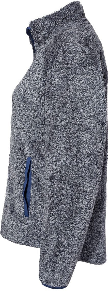 J. America Ladies' Enchanting Boundary Shag Frosty Sherpa Full-Zip Jacket