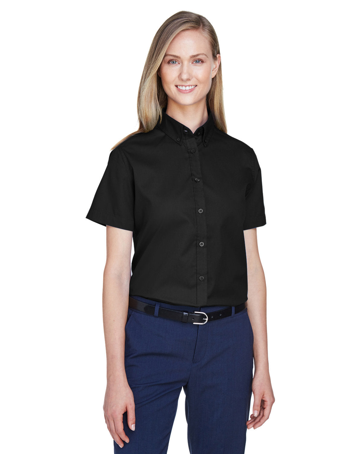 Core 365 Ladies' Optimum Short-Sleeve Twill Shirt: A Must-Have!